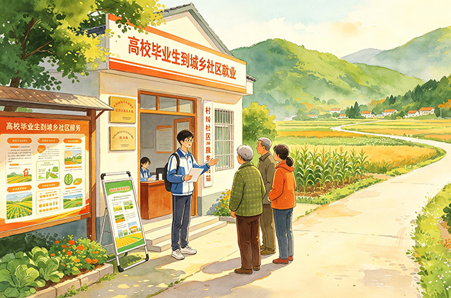 高校畢業生：到城鄉社區就業，有這些支持保障